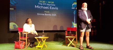 Emma Banks, Michael Eavis, International Festival Forum (IFF) 2017