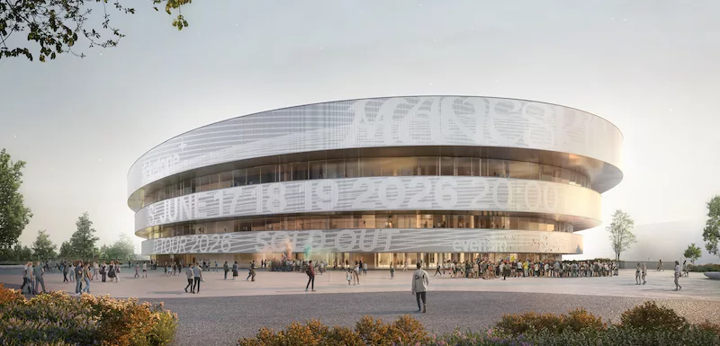 An artist's rendering of CTS Eventim's Arena Santa Giulia