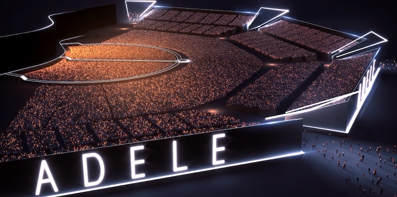 An artist's impression of Adele's bespoke stadium